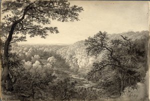 Greta (tusz (czarny) na papierze) autorstwa John Glover