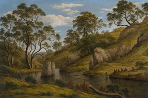Kąpiel Diany, Van Diemens Land, 1837 autorstwa John Glover