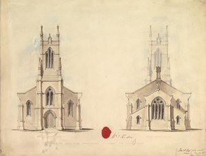 Projekt dla proponowanego kościoła w Middlesborough, 1837