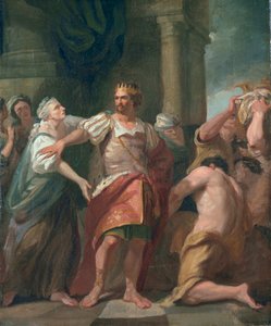 Edward Wyznawca obnaża matkę z jej efektów, ok. 1763 r. (olej na płótnie)