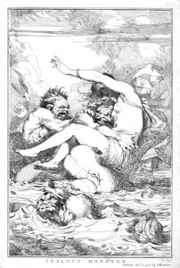Zazdrosny potwór, 1778 autorstwa John Hamilton Mortimer
