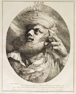 Lear, z Króla Leara, Akt III, Scena 3, 1776 autorstwa John Hamilton Mortimer