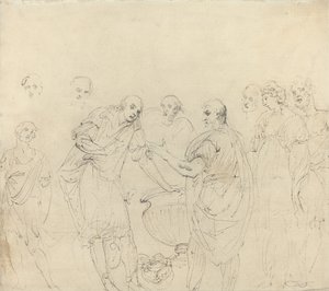 Mucius Scaevola [po prawej] autorstwa John Hamilton Mortimer