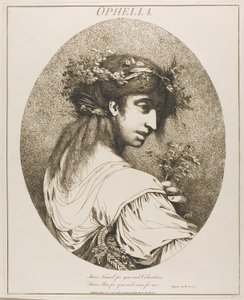 Ofelia z Dwunastu Postaci Szekspira autorstwa John Hamilton Mortimer