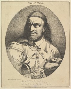 Shylock Twelve Characters z Szekspira, 15 marca 1776. autorstwa John Hamilton Mortimer
