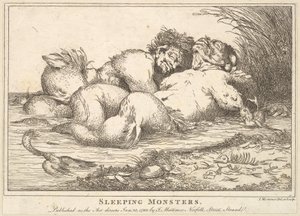 Śpiące potwory, 25 stycznia 1780 r. autorstwa John Hamilton Mortimer