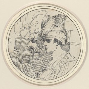 Dwie głowy orientalne autorstwa John Hamilton Mortimer