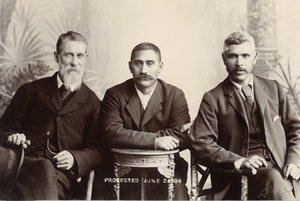 William Australia Graham, King Mahuta Tawhaio i Tahuna Heirangi, czerwiec 1898 (srebrny odbitka żelatynowa) autorstwa John Hanna