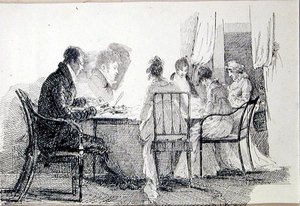 Spokojny wieczór (pióro i atrament na papierze) autorstwa John Harden