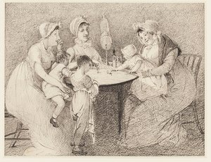 Dziecięca gra w kręgle, 1807 autorstwa John Harden