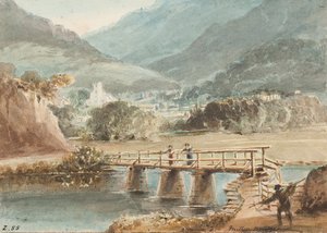 زوړ ملر پل، 1843 (د کاغذ پر مخ) پولی autorstwa John Harden