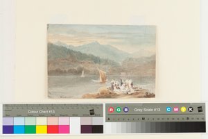 Piknik w Windermere w kierunku Brathay (wc na papierze) autorstwa John Harden