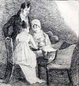 Gra planszowa (pióro i atrament na papierze) autorstwa John Harden