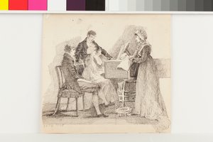 Koncert, 25 września 1805 (pióro i atrament na papierze) autorstwa John Harden