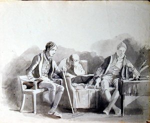 Zdenerwowany (atrament na papierze) autorstwa John Harden