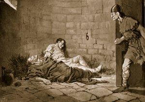 Uwięzienie i śmierć książąt Erika i Waldemara, 1318 autorstwa John Harris Valda