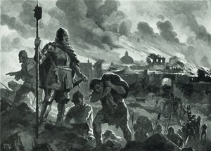 Iwan Czarny podpala Żabiaka, 1484 autorstwa John Harris Valda