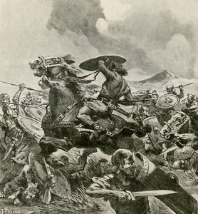 Rzymianie walczą z armią Hannibalów autorstwa John Harris Valda