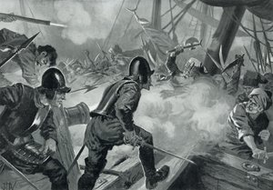 Bitwa pod Lepanto autorstwa John Harris Valda