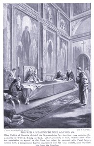 Wilfred apeluje do papieża Agatho AD679, lata 20. autorstwa John Harris Valda