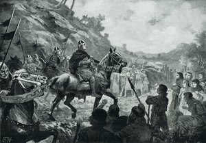 Wilhelm Zdobywcy wkraczają do Walii autorstwa John Harris Valda