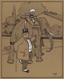 „Nazwał słonia głupią bestią, czy coś” (kolor lito) autorstwa John Hassall