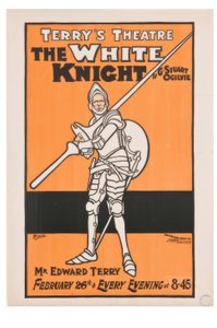 "Teatr Terrys. Biały rycerz" / J. Hassall / Plakat, 1898 autorstwa John Hassall