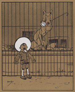 „Goście, którzy wkładają ręce przez szyny, powinni zobaczyć, jak je odzyskają” (kolor lito) autorstwa John Hassall