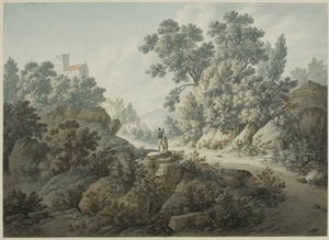 Merrow, niedaleko Guildford, Surrey (kolor ciała i akwarela na papierze)