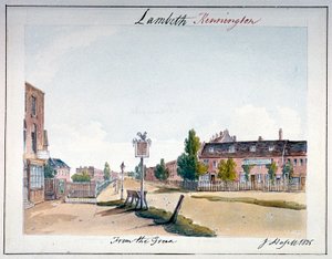 Widok Kennington, Lambeth, Londyn, 1825 autorstwa John Hassell