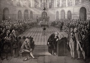 The Irish House of Commons, AD 1790, College Green, Dublin, z "The Illustrated London News", 4 października 1886 r.