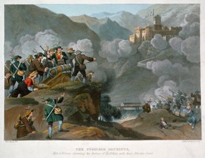 „Patrioci tyrolscy szturmujący fortecę Kuffstein z drewnianymi działami, 1816 r.”