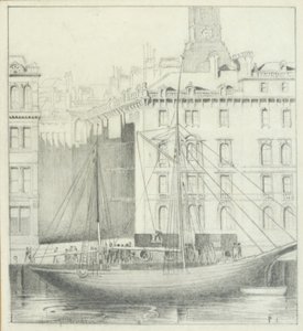 Quayside, Newcastle (ołówek na karcie)