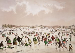 Jamaica Pond, West Roxbury, Mass., ok. 1859 (litografia kolorowa)