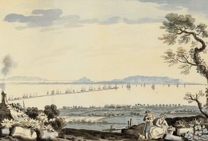 Widok na Zatokę Dublińską i port, Wzgórze Howth autorstwa John Henry Campbell