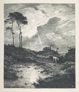 Tablica 15. Scena duszpasterska.  Zdjęcia natury. Seria trzydziestu oryginalnych ilustracji narysowanych na drewnie przez JH Della i rytowanych przez R. Patersona.  John Henry Dell