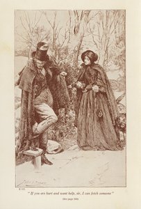 Ilustracja do książki Jane Eyre autorstwa Charlotte Bronte (litografia)