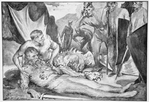 „Śmierć Beowulfa”, 1910.