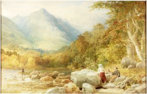 Gate Crag, Borrowdale (akwarela na papierze)