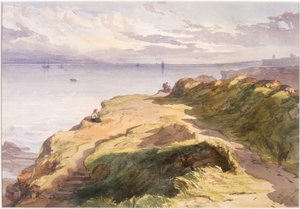 Near Cullercoats (ołówek i akwarela na papierze)