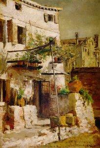 Scena wenecka, 1877 autorstwa John Henry Twachtman