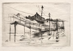 Kładka dla pieszych, Bridgeport, Connecticut. autorstwa John Henry Twachtman