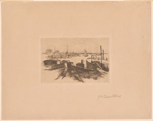 Port z barkami autorstwa John Henry Twachtman