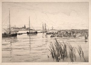 Holandia Dykes autorstwa John Henry Twachtman