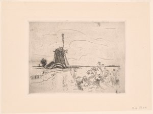 Młyn w Holandii autorstwa John Henry Twachtman