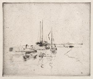 W pobliżu Dordrechtu. autorstwa John Henry Twachtman