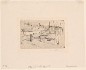 Szanty i fabryki autorstwa John Henry Twachtman