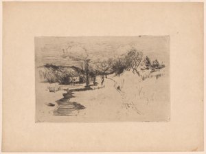 Śnieżny krajobraz autorstwa John Henry Twachtman