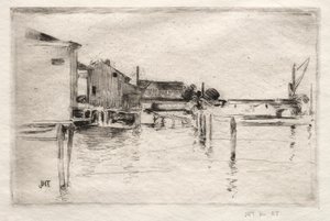 The Dock, Bridgeport, Connecticut autorstwa John Henry Twachtman