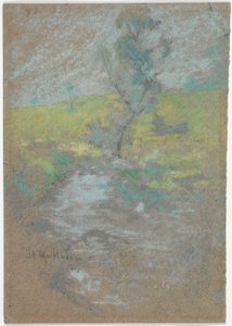 Strumień (ołówek pastelowo-grafitowy na papierze) autorstwa John Henry Twachtman